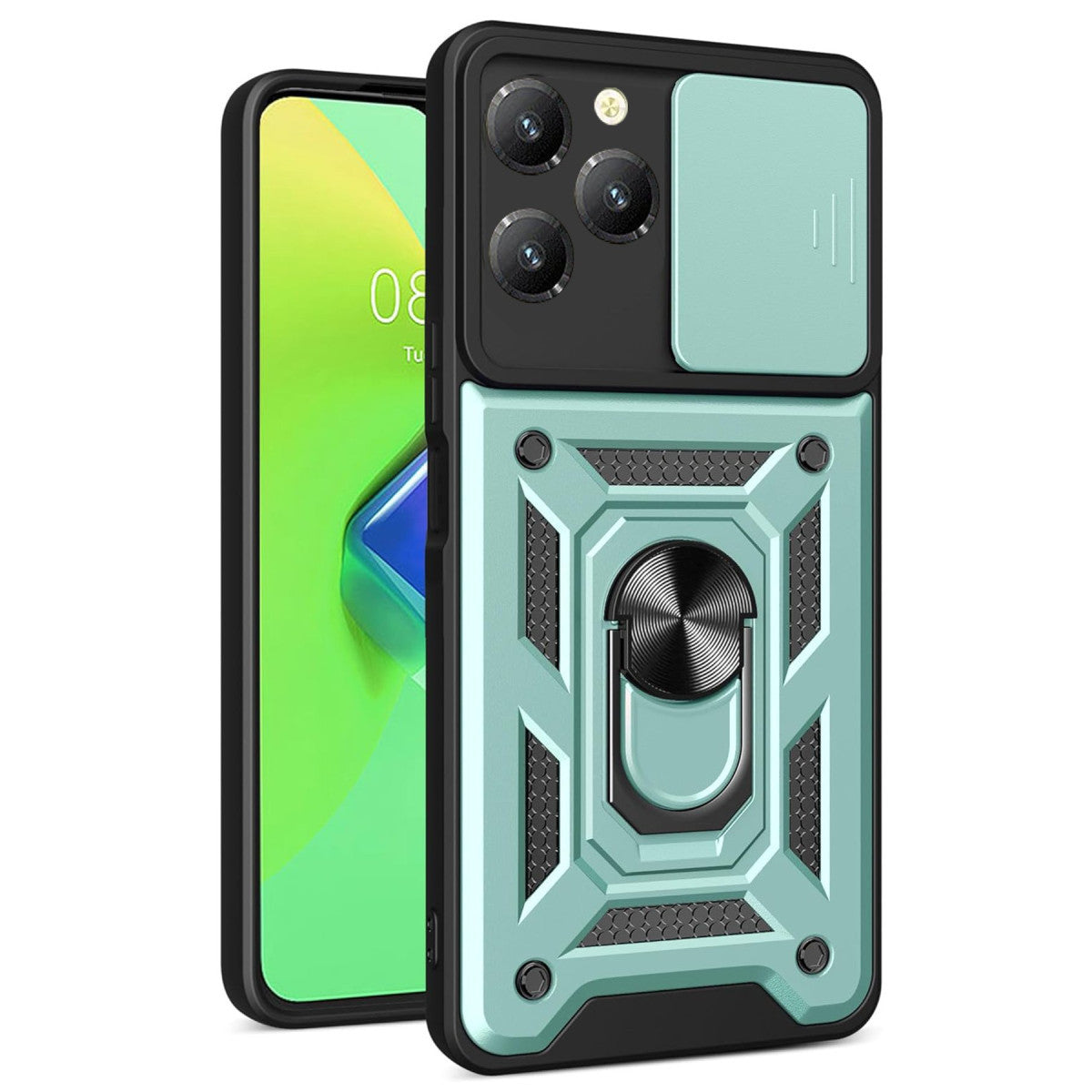 Newface İnfinix Hot 40 Pro Kılıf Pars Lens Yüzüklü Silikon