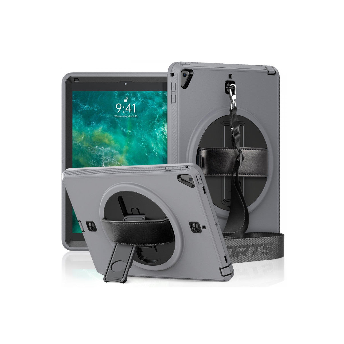 Newface iPad 5 Air 9.7 Kılıf Strap-C Otterbox Tablet Kapak