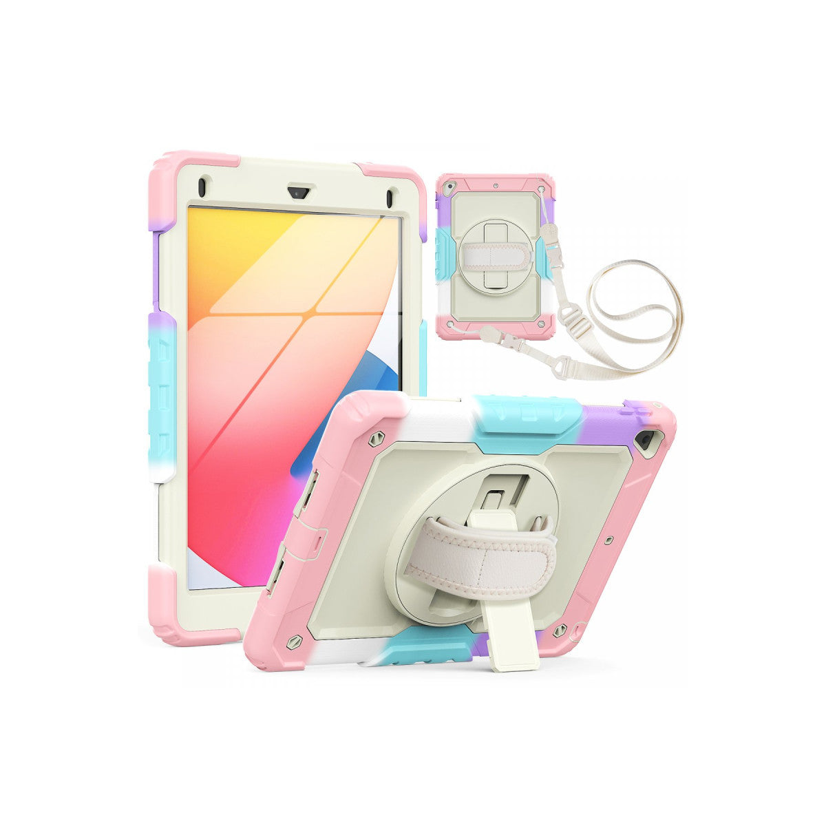 Newface iPad 5 Air 9.7 Kılıf Tablet Rainbow Kapak