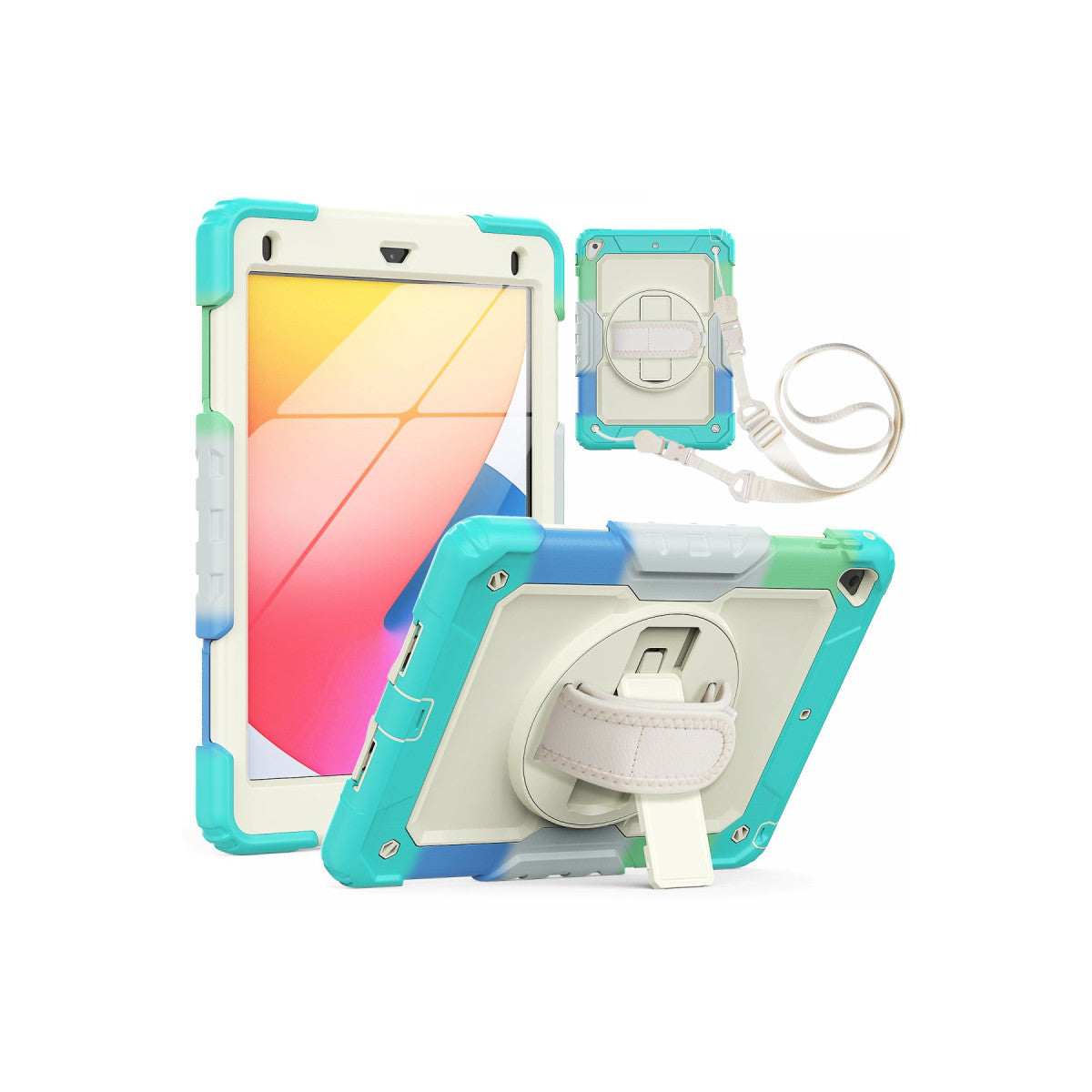 Newface iPad 5 Air 9.7 Kılıf Tablet Rainbow Kapak