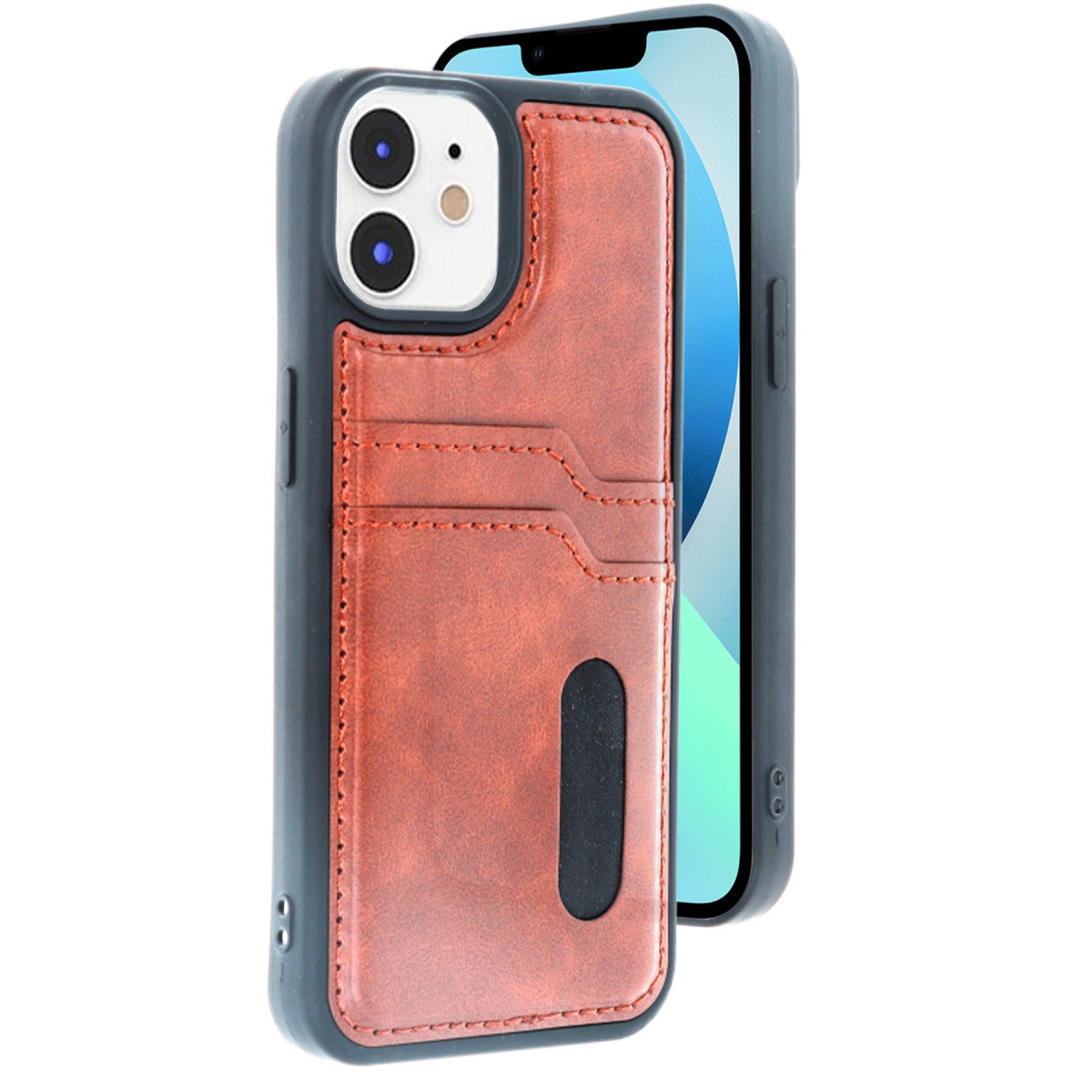 Newface iPhone 11 Kılıf Sara Kartvizitli Deri Kılıf