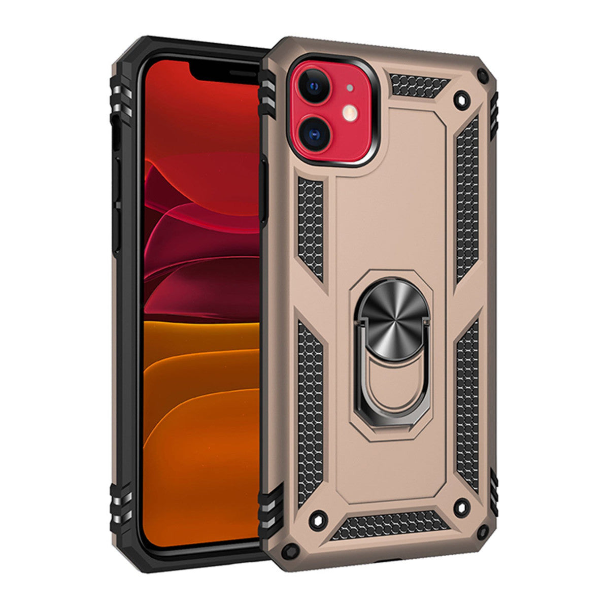 Newface iPhone 11 Kılıf Sofya Yüzüklü Silikon Kapak