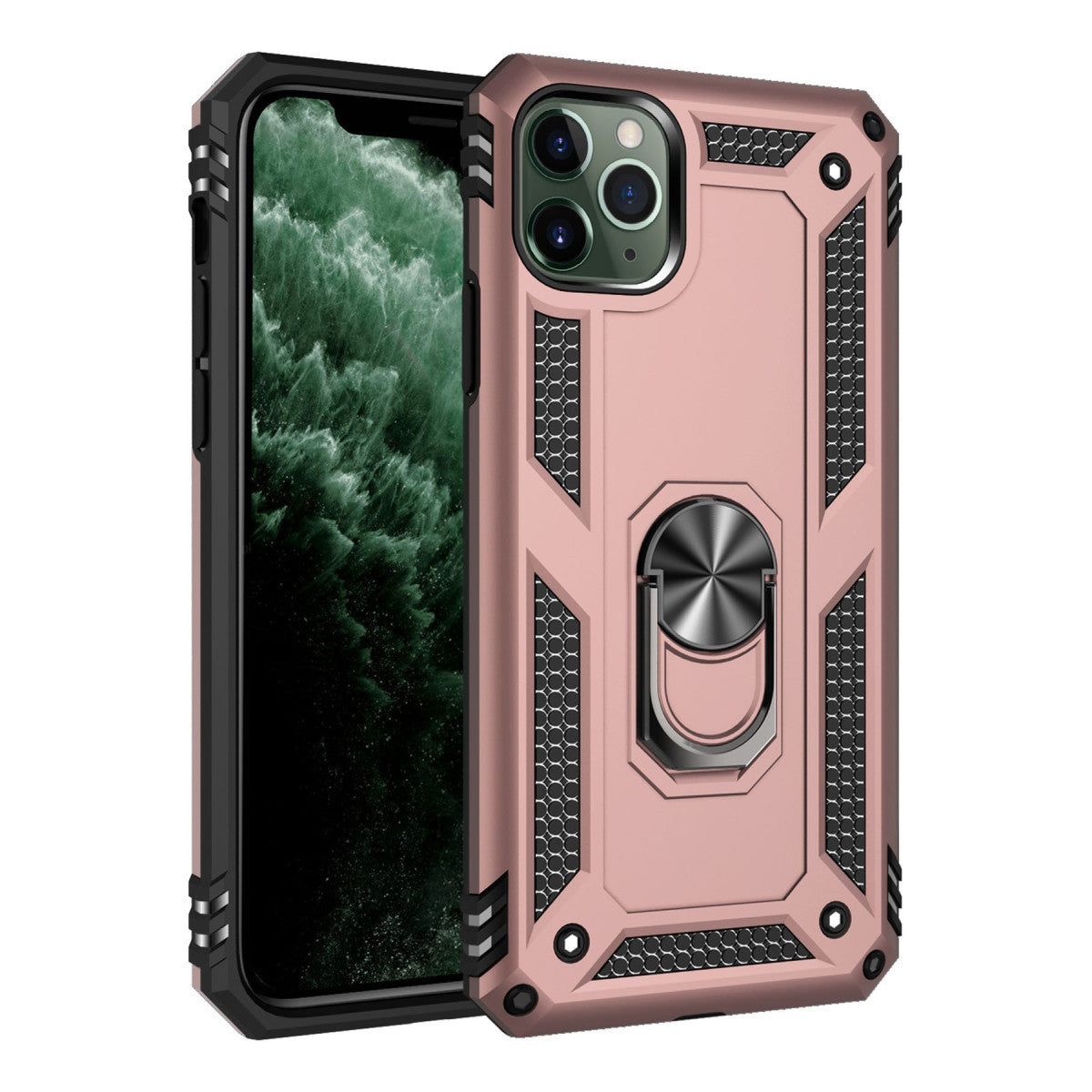 Newface iPhone 11 Pro Kılıf Sofya Yüzüklü Silikon Kapak