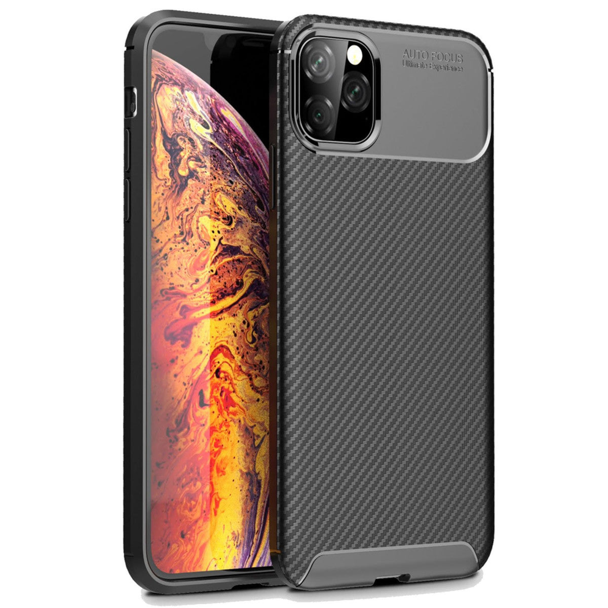 Newface Apple iPhone 11 Pro Max Kılıf Auto Focus Karbon Kapak