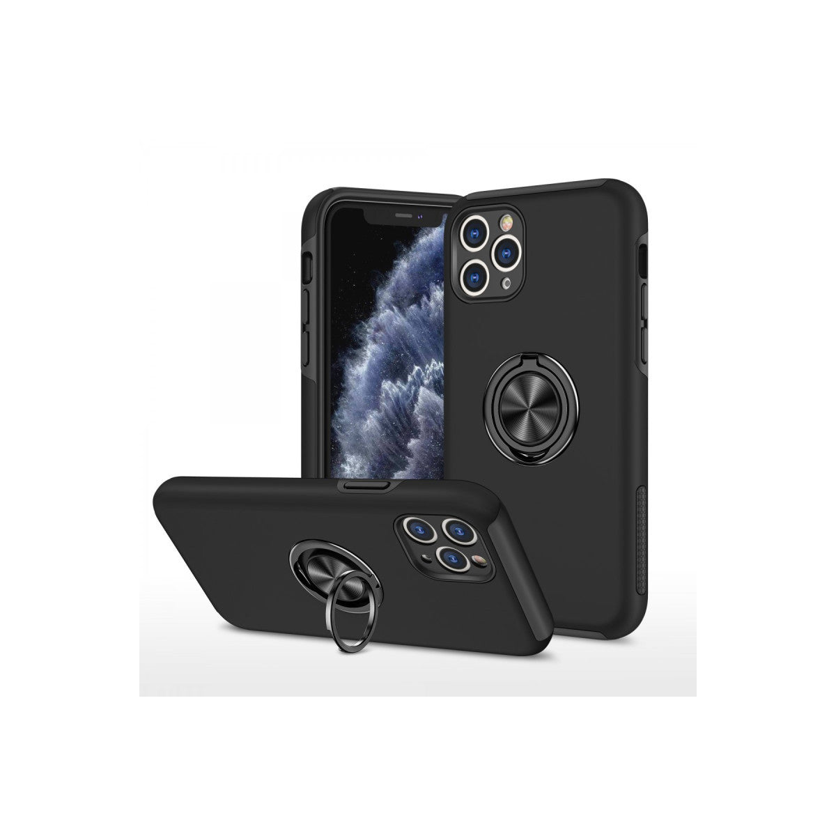 Newface iPhone 11 Pro Max Kılıf Elit Yüzüklü Kapak