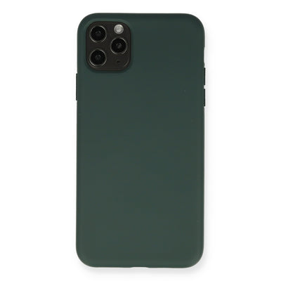 Newface iPhone 11 Pro Max Kılıf Nano içi Kadife Silikon- Yeşil