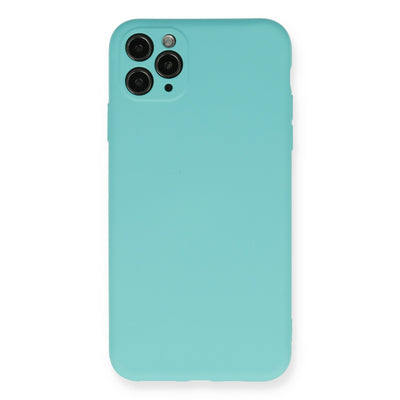 Newface iPhone 11 Pro Max Kılıf Nano içi Kadife Silikon- Yeşil