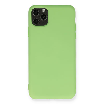 Newface iPhone 11 Pro Max Kılıf Nano içi Kadife Silikon- Yeşil