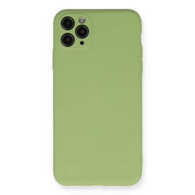 Newface iPhone 11 Pro Max Kılıf Nano içi Kadife Silikon- Yeşil