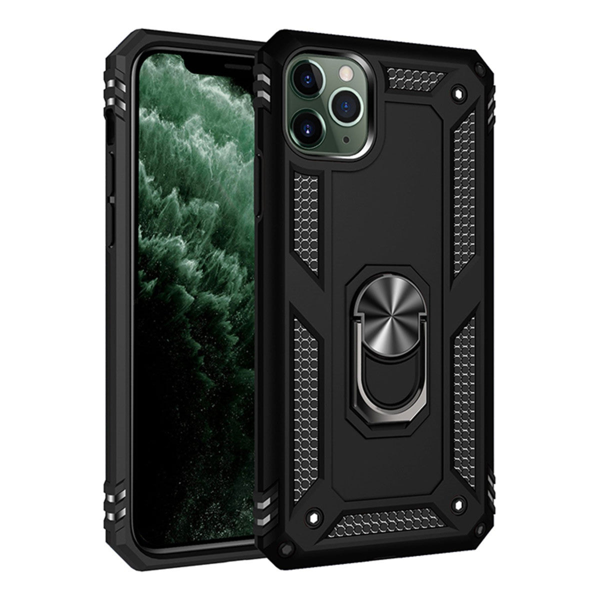 Newface iPhone 11 Pro Max Kılıf Sofya Yüzüklü Silikon Kapak