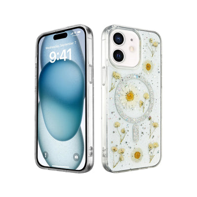 Newface iPhone 12 Kılıf Daisy Simli Magsafe Kapak