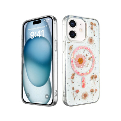 Newface iPhone 12 Kılıf Daisy Simli Magsafe Kapak