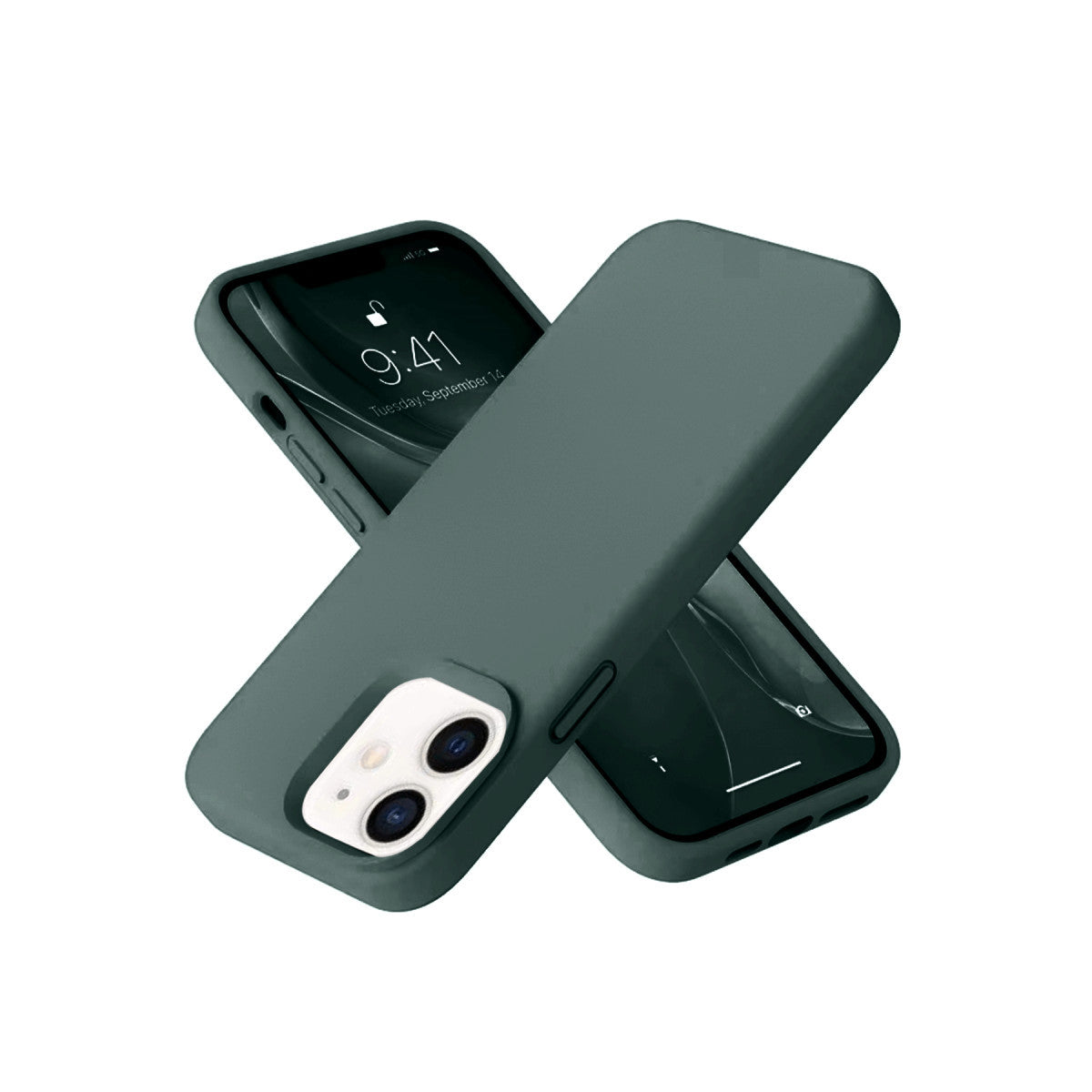 Newface iPhone 12 Kılıf Nano içi Kadife Silikon- Siyah
