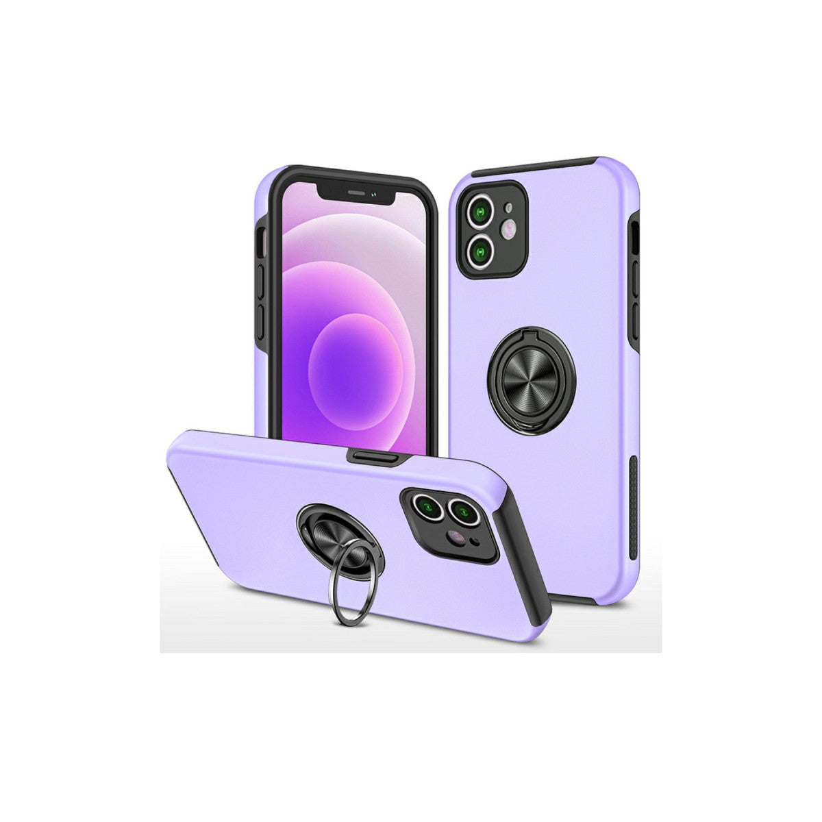 Newface iPhone 12 Mini Kılıf Elit Yüzüklü Kapak