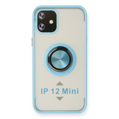 Newface iPhone 12 Mini Kılıf Montreal Yüzüklü Silikon Kapak