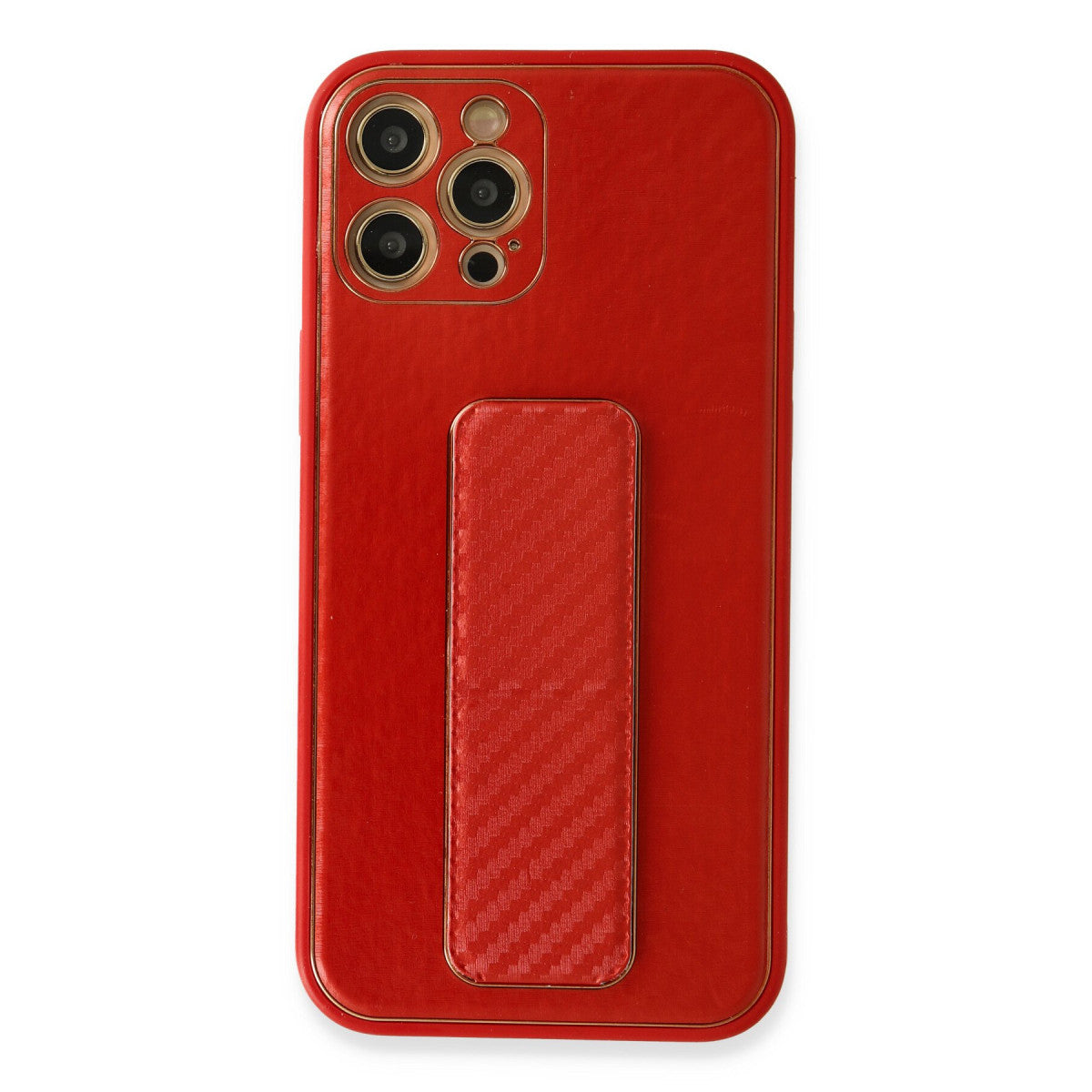 Newface iPhone 12 Pro Kılıf Coco Karbon Standlı Kapak