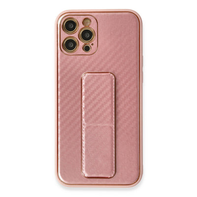 Newface iPhone 12 Pro Kılıf Coco Karbon Standlı Kapak