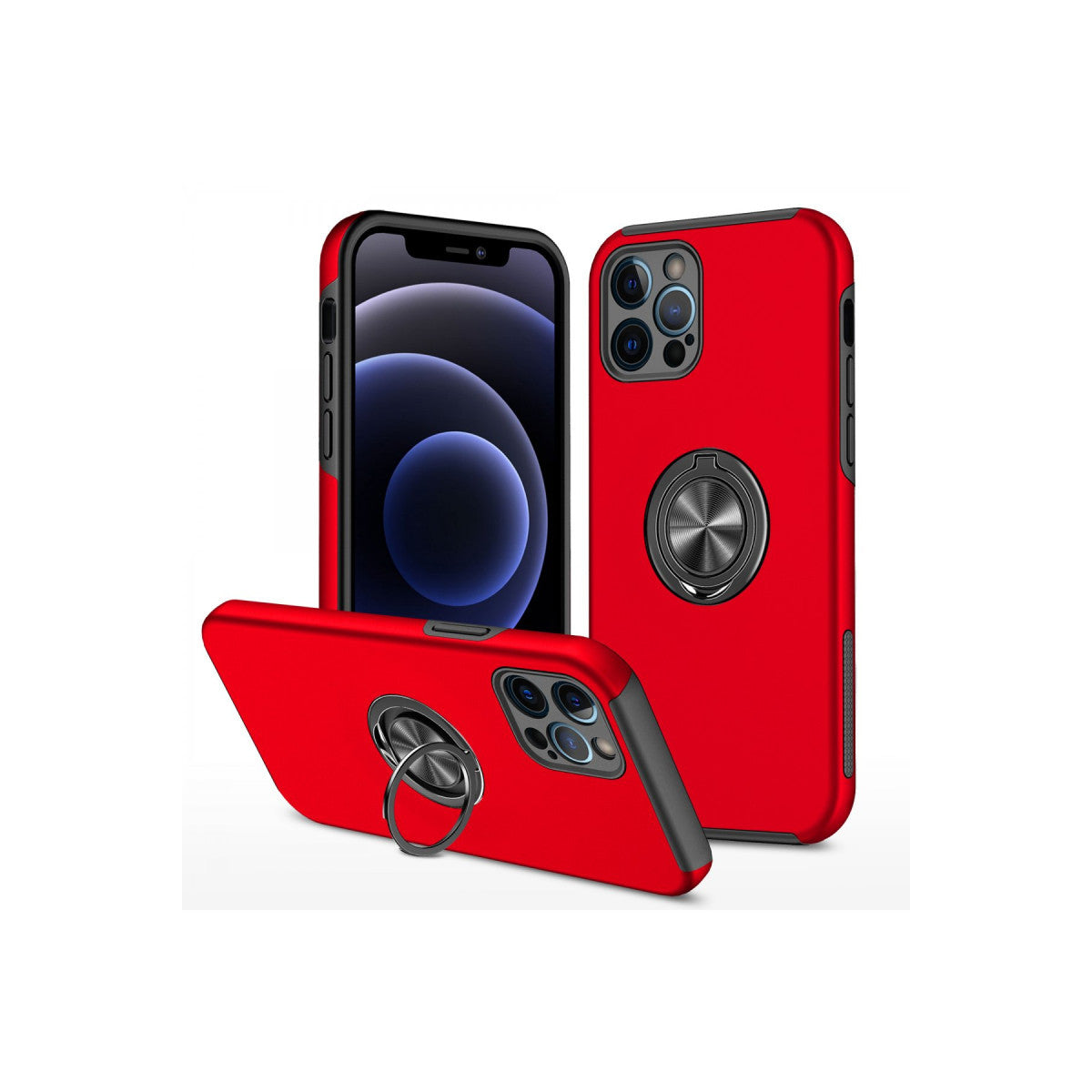 Newface iPhone 12 Pro Kılıf Elit Yüzüklü Kapak