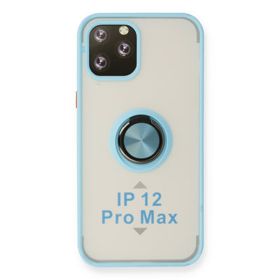 Newface iPhone 12 Pro Kılıf Montreal Yüzüklü Silikon Kapak