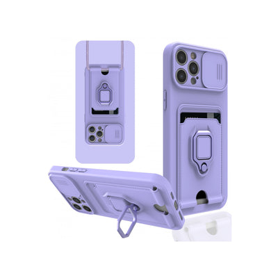 Newface iPhone 12 Pro Kılıf Zuma Kartvizitli Yüzüklü Silikon