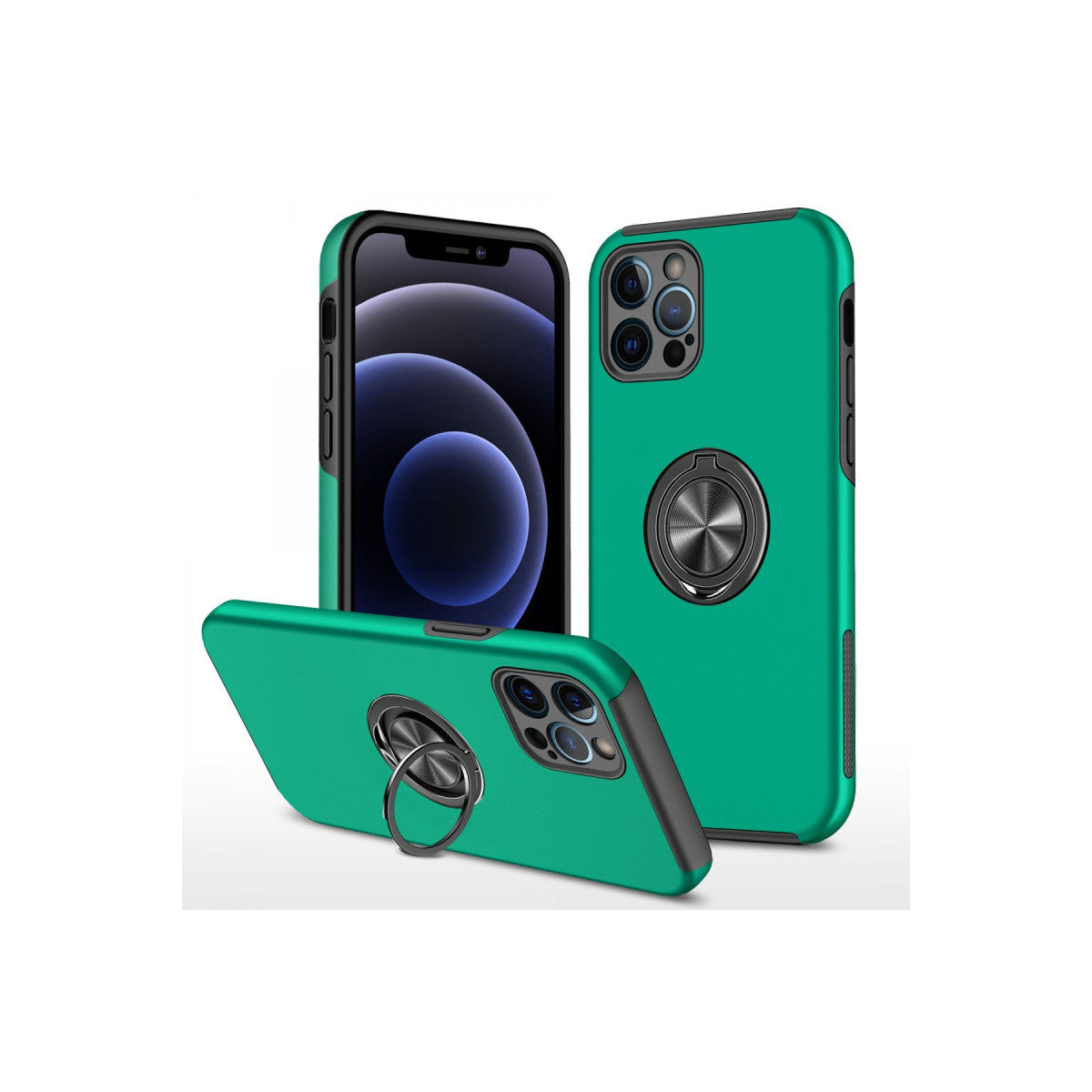 Newface iPhone 12 Pro Max Kılıf Elit Yüzüklü Kapak