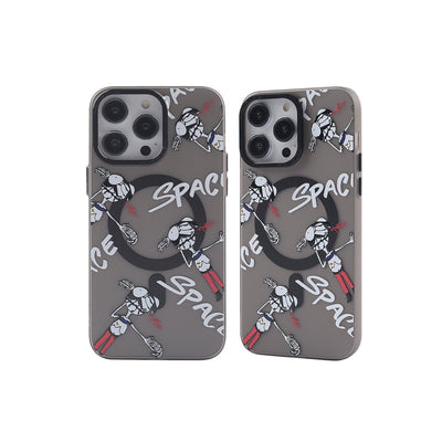 Newface iPhone 13 Pro Kılıf Apollo Magneticsafe Desenli Kapak - Apollo Siyah