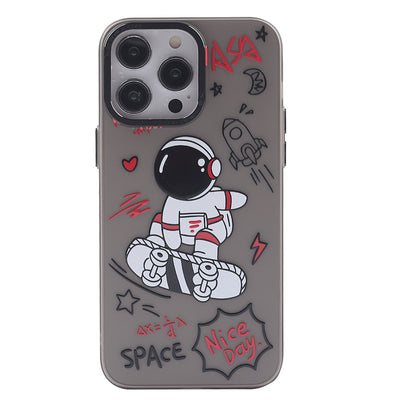 Newface iPhone 13 Pro Max Kılıf Prada Desenli Kapak - Prada Mor