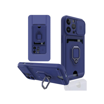 Newface iPhone 13 Pro Max Kılıf Zuma Kartvizitli Yüzüklü Silikon