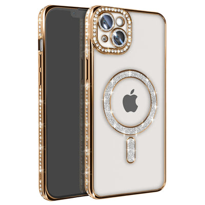 Newface iPhone 14 Kılıf Joke Simli Magneticsafe Kılıf