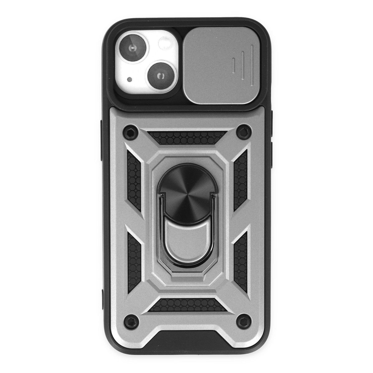 Newface iPhone 14 Kılıf Pars Lens Yüzüklü Silikon