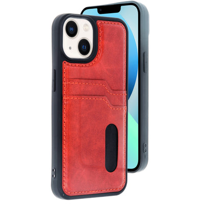 Newface iPhone 14 Kılıf Sara Kartvizitli Deri Kılıf