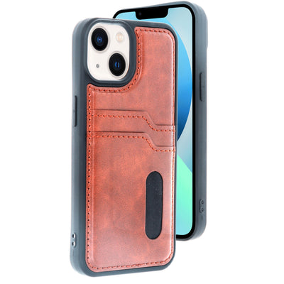 Newface iPhone 14 Kılıf Sara Kartvizitli Deri Kılıf