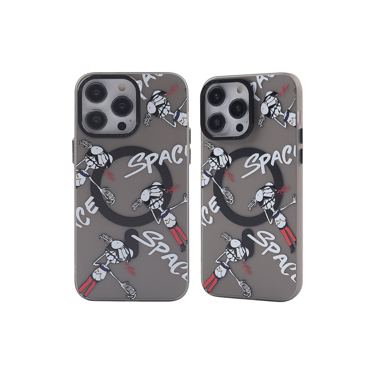 Newface iPhone 14 Pro Kılıf Apollo Magneticsafe Desenli Kapak - Apollo Mor