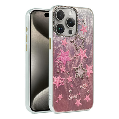 Newface iPhone 14 Pro Kılıf Blade Aynalı Desenli Kapak