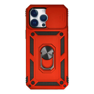 Newface iPhone 14 Pro Kılıf Pars Lens Yüzüklü Silikon