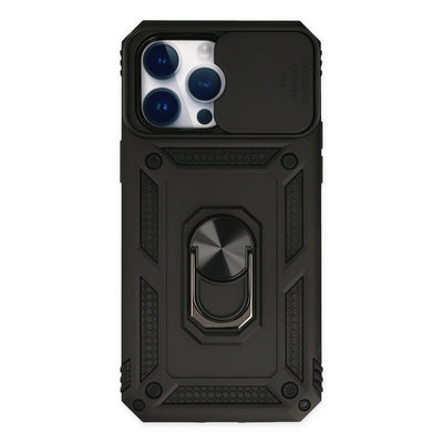 Newface iPhone 14 Pro Kılıf Pars Lens Yüzüklü Silikon