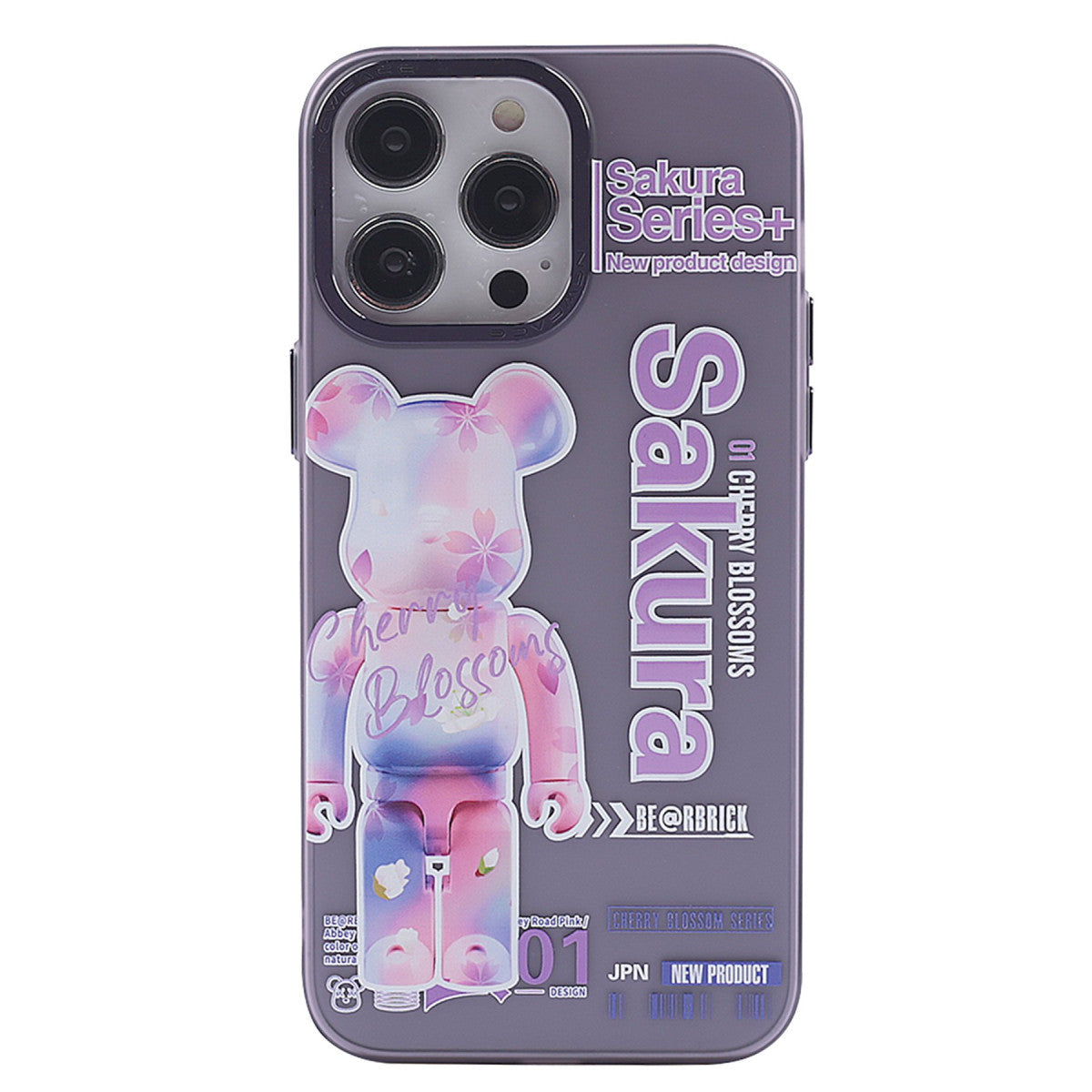 Newface iPhone 14 Pro Kılıf Prada Desenli Kapak - Prada Mor