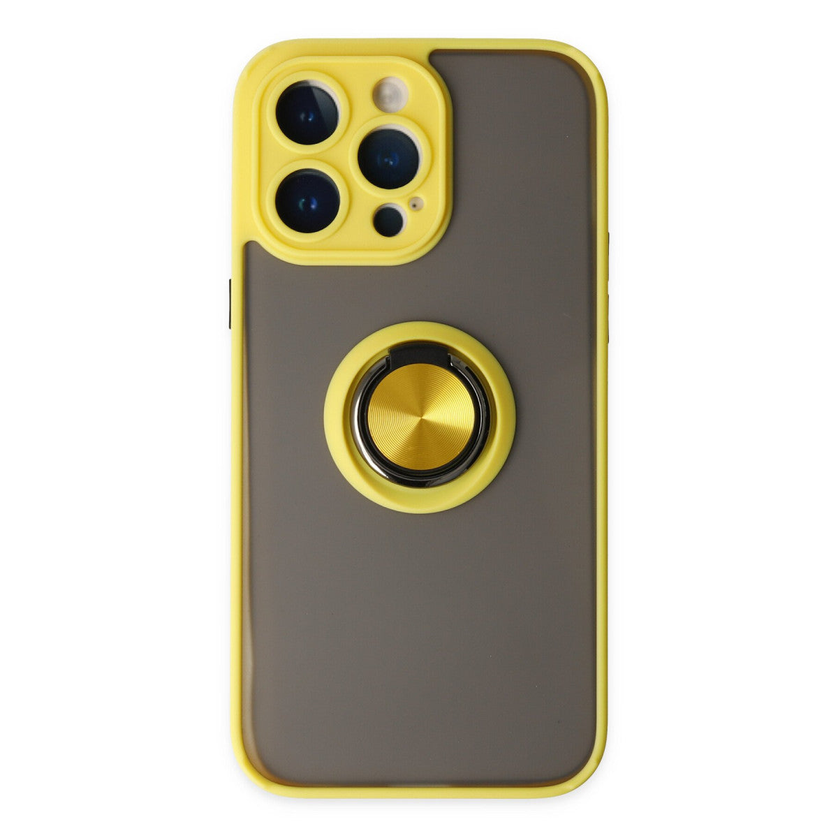Newface iPhone 14 Pro Max Kılıf Montreal Yüzüklü Silikon Kapak