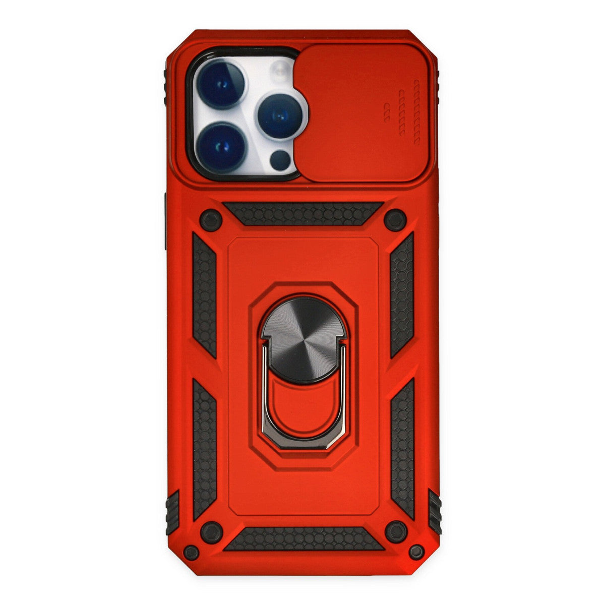 Newface iPhone 14 Pro Max Kılıf Pars Lens Yüzüklü Silikon