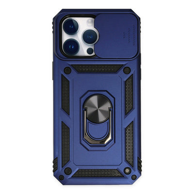 Newface iPhone 14 Pro Max Kılıf Pars Lens Yüzüklü Silikon