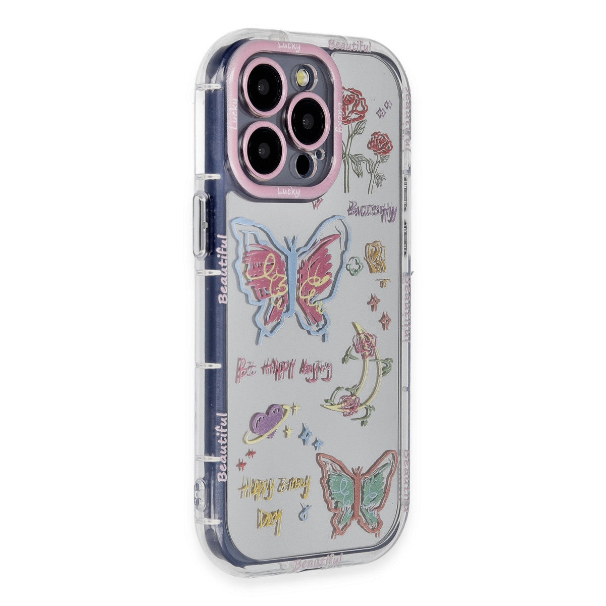 Newface iPhone 14 Pro Max Kılıf Reflexion Desenli Kapak