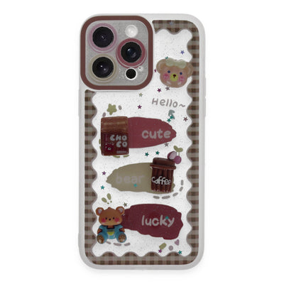 Newface iPhone 14 Pro Max Kılıf Sweet Desenli Silikon Kapak