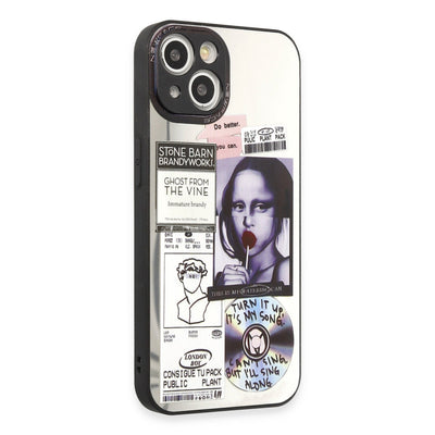Newface iPhone 15 Kılıf Mirror Desenli Kapak - Mirror