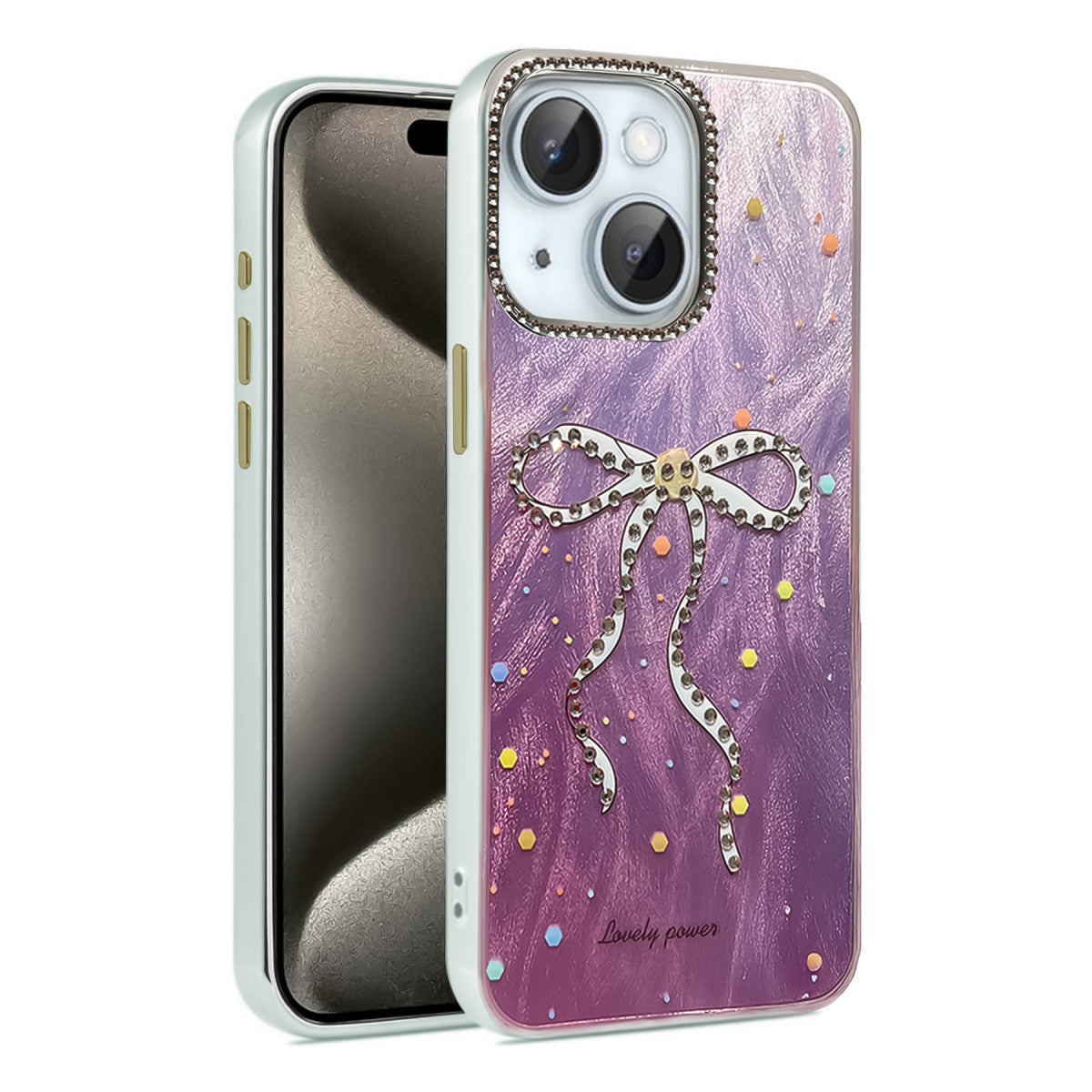Newface iPhone 15 Plus Kılıf Blade Aynalı Desenli Kapak