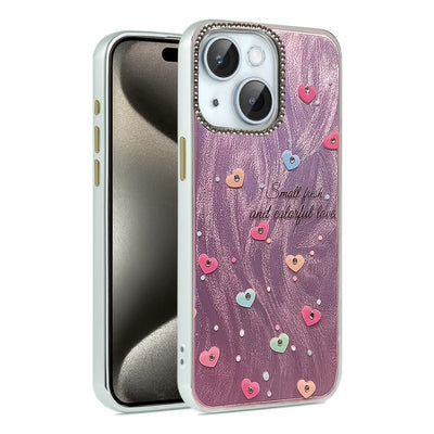 Newface iPhone 15 Plus Kılıf Blade Aynalı Desenli Kapak