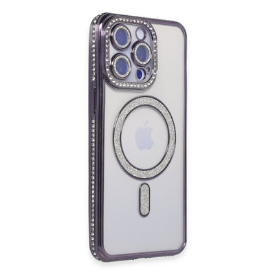 Newface iPhone 15 Pro Max Kılıf Joke Simli Magneticsafe Kılıf