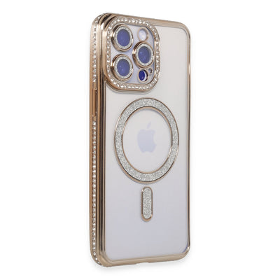 Newface iPhone 15 Pro Max Kılıf Joke Simli Magneticsafe Kılıf