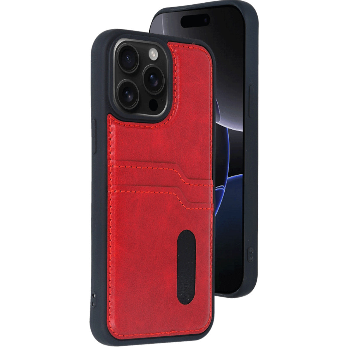 Newface iPhone 15 Pro Max Kılıf Sara Kartvizitli Deri Kılıf