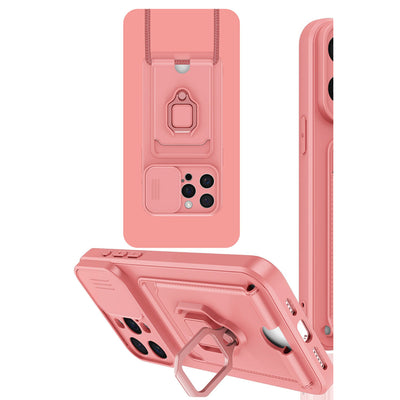 Newface iPhone 15 Pro Max Kılıf Zuma Kartvizitli Yüzüklü Silikon