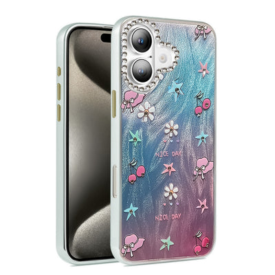 Newface iPhone 16 Kılıf Blade Aynalı Desenli Kapak